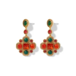 Algerian Cluster Drop Earrings