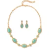 American Gilded Age Statement Necklace And Earrings Set