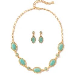 American Gilded Age Statement Necklace And Earrings Set