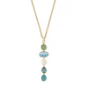 Ancient Mixed Motifs Glass Pendant Drop Necklace