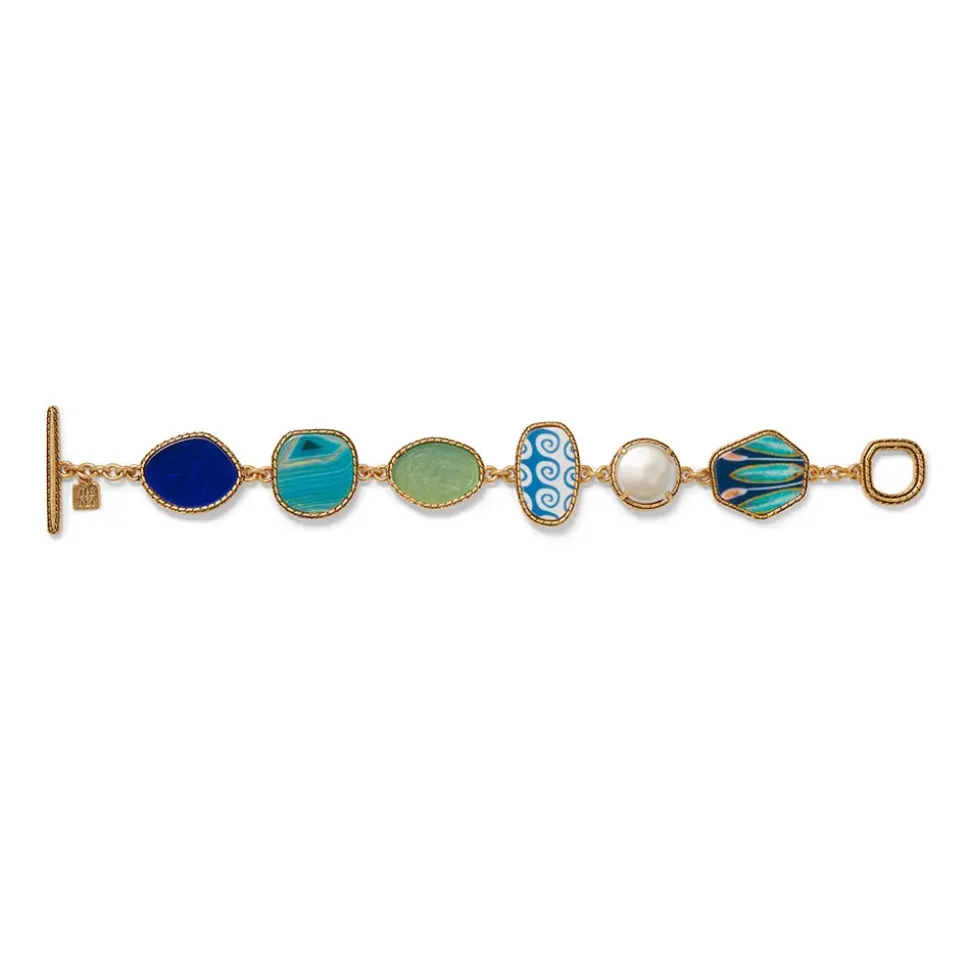 Ancient Mixed Motifs Glass Bracelet