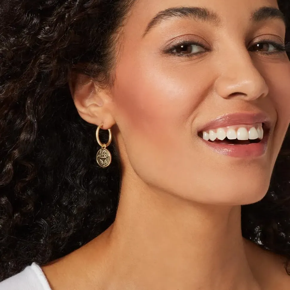Ancient Wings Hoop Earrings