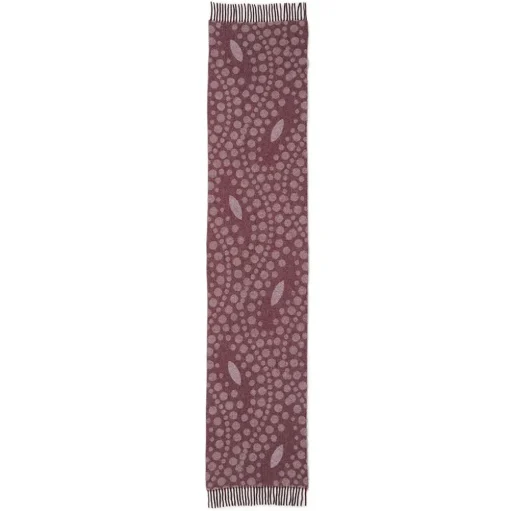 Basket-Weave Pattern Reversible Wool Scarf