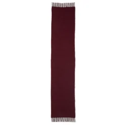 Basket-Weave Pattern Reversible Wool Scarf