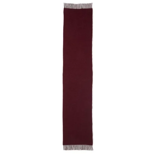 Basket-Weave Pattern Reversible Wool Scarf
