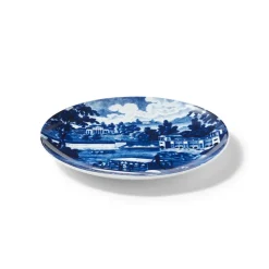 Blue & White American River View Salad Plate Set