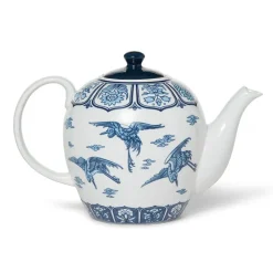 Blue & White Cranes Teapot