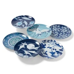 Blue & White Salad Plate Set