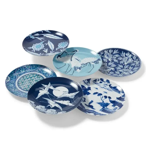 Blue & White Salad Plate Set