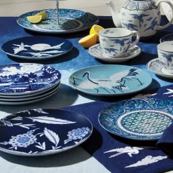 Blue & White Salad Plate Set