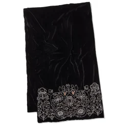 British Floral Beaded Scarf