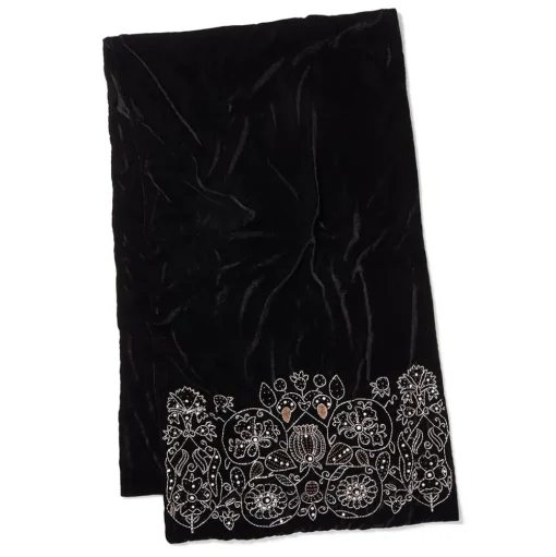 British Floral Beaded Scarf