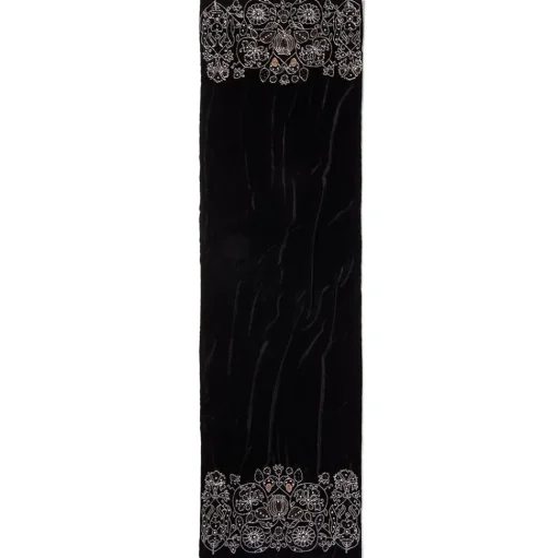 British Floral Beaded Scarf