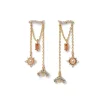British Tree Of Life Chandelier Earrings With Charms