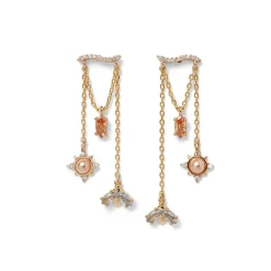 British Tree Of Life Chandelier Earrings With Charms