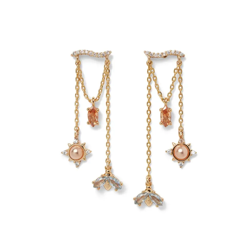 British Tree Of Life Chandelier Earrings With Charms