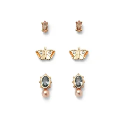 British Tree Of Life Insects Stud Earring Set