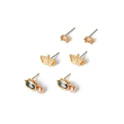 British Tree Of Life Insects Stud Earring Set