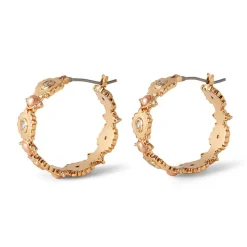 British Tree Of Life Large Hoop Earrings
