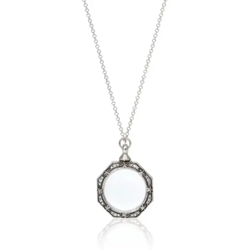 Celestial Octagonal Magnifier Pendant Necklace