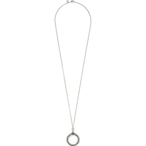 Celestial Octagonal Magnifier Pendant Necklace