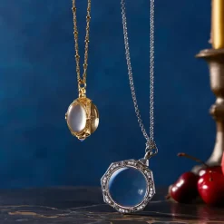 Celestial Octagonal Magnifier Pendant Necklace