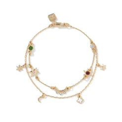 Celestial Symbols Double-Strand Bracelet