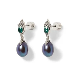 Chelsea Peacock Pearl Necklace And Drop Earrings Set