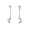 Crescent Moon Drop Earrings