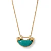 Cypriot Jade Crescent Pendant Necklace