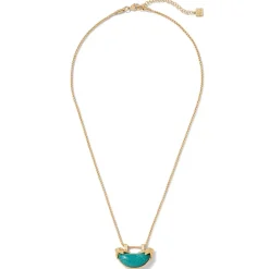 Cypriot Jade Crescent Pendant Necklace
