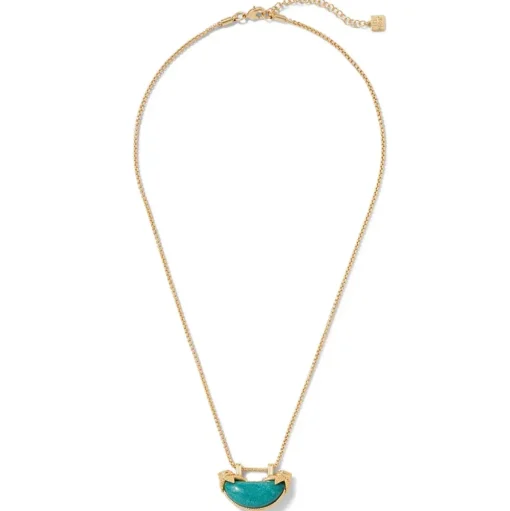 Cypriot Jade Crescent Pendant Necklace