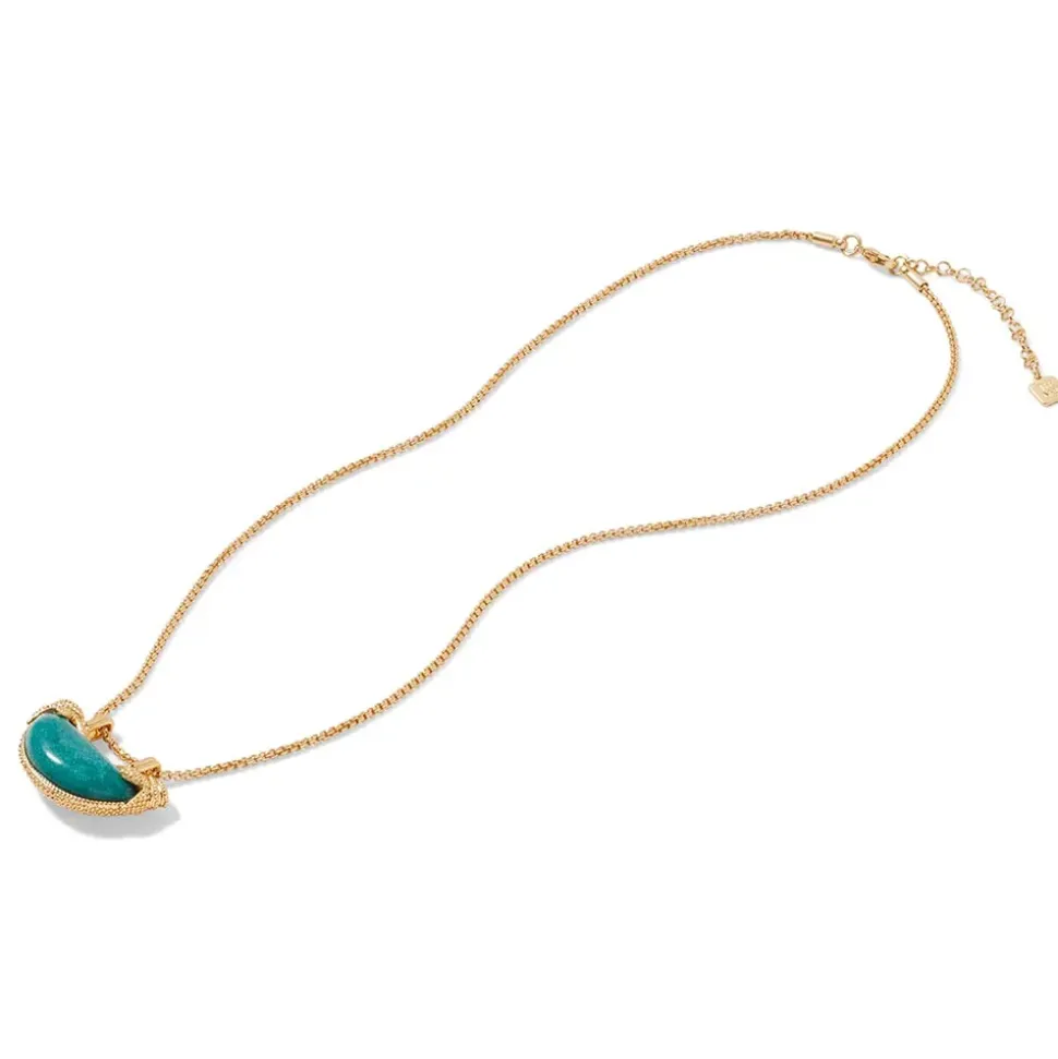 Cypriot Jade Crescent Pendant Necklace