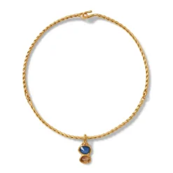 Cypriot Twist Collar Necklace And Triple-Drop Earrings Set