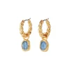 Cypriot Twist Hoop Earrings With Removable Charms