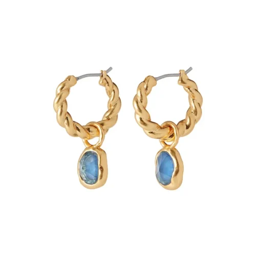 Cypriot Twist Hoop Earrings With Removable Charms