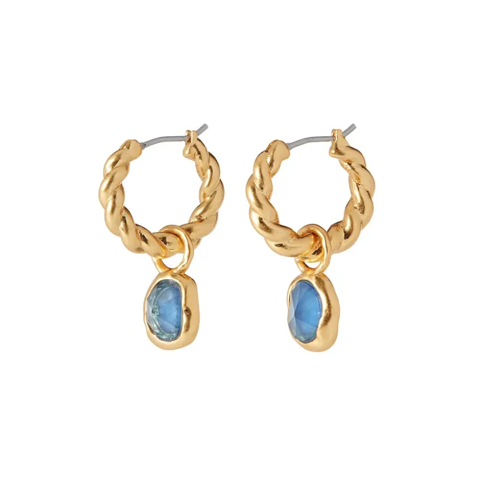 Cypriot Twist Hoop Earrings With Removable Charms