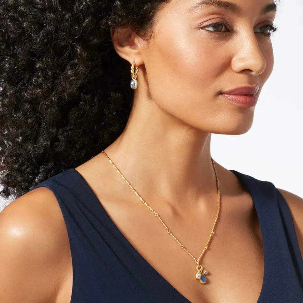 Cypriot Twist Hoop Earrings With Removable Charms