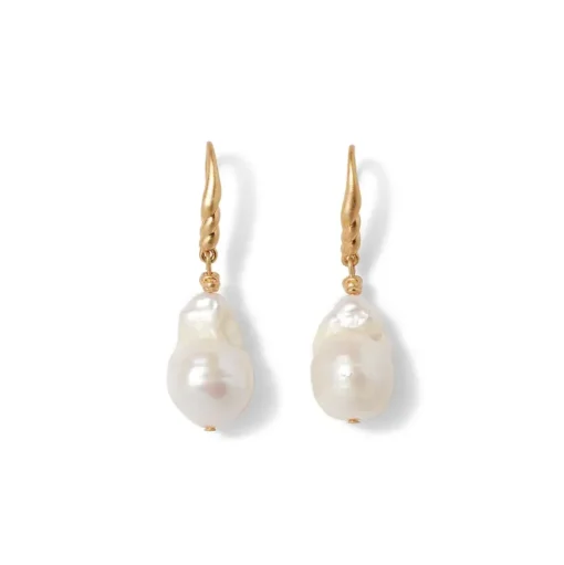 Cypriot Twist Pearl Drop Earrings