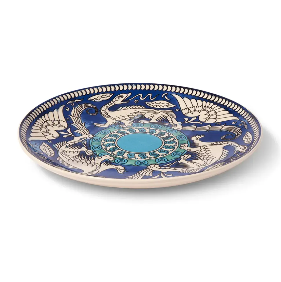 De Morgan Stylized Dragons Serving Plate