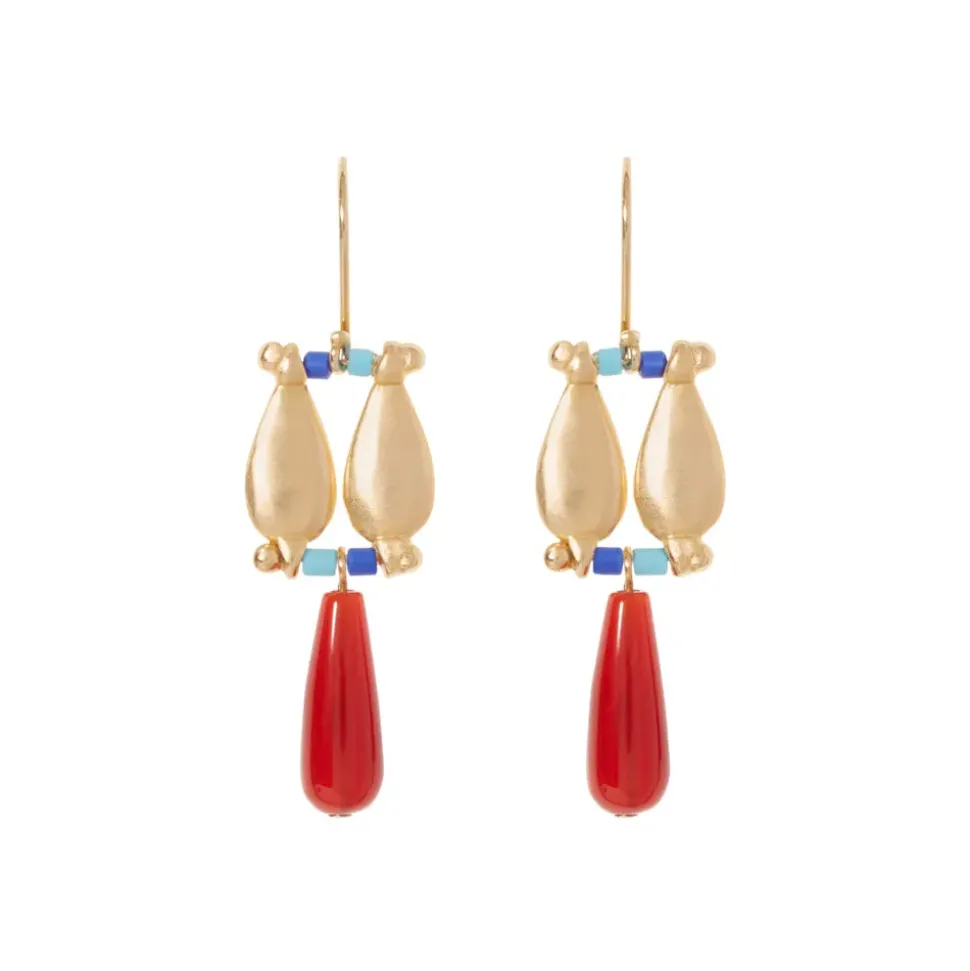 Egyptian Fringe Drop Earrings