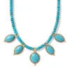 Egyptian Hathor Turquoise Multi-Drop Necklace