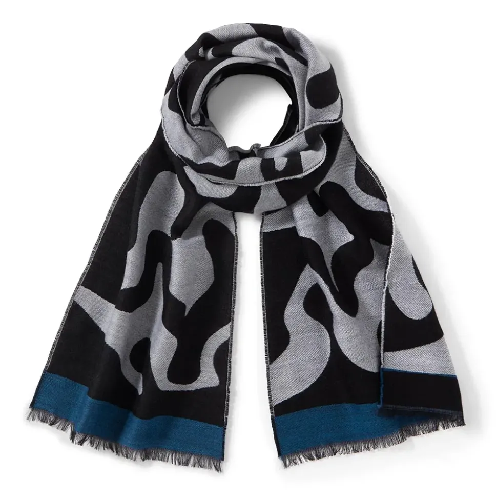 Egyptian Swirled Glass Unisex Oblong Jacquard Scarf
