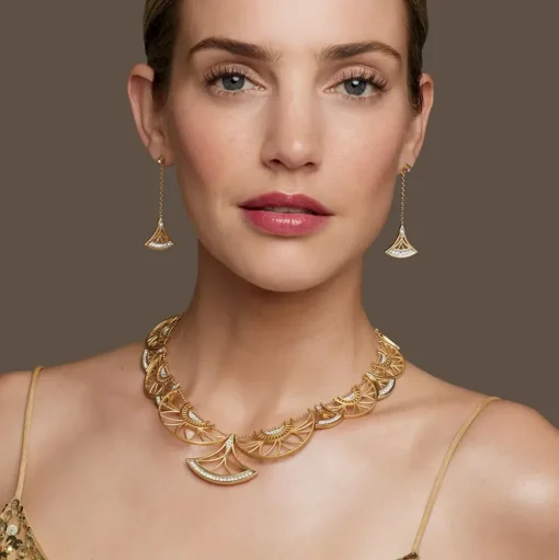 Erte Zizi Necklace And Drop Earrings Set