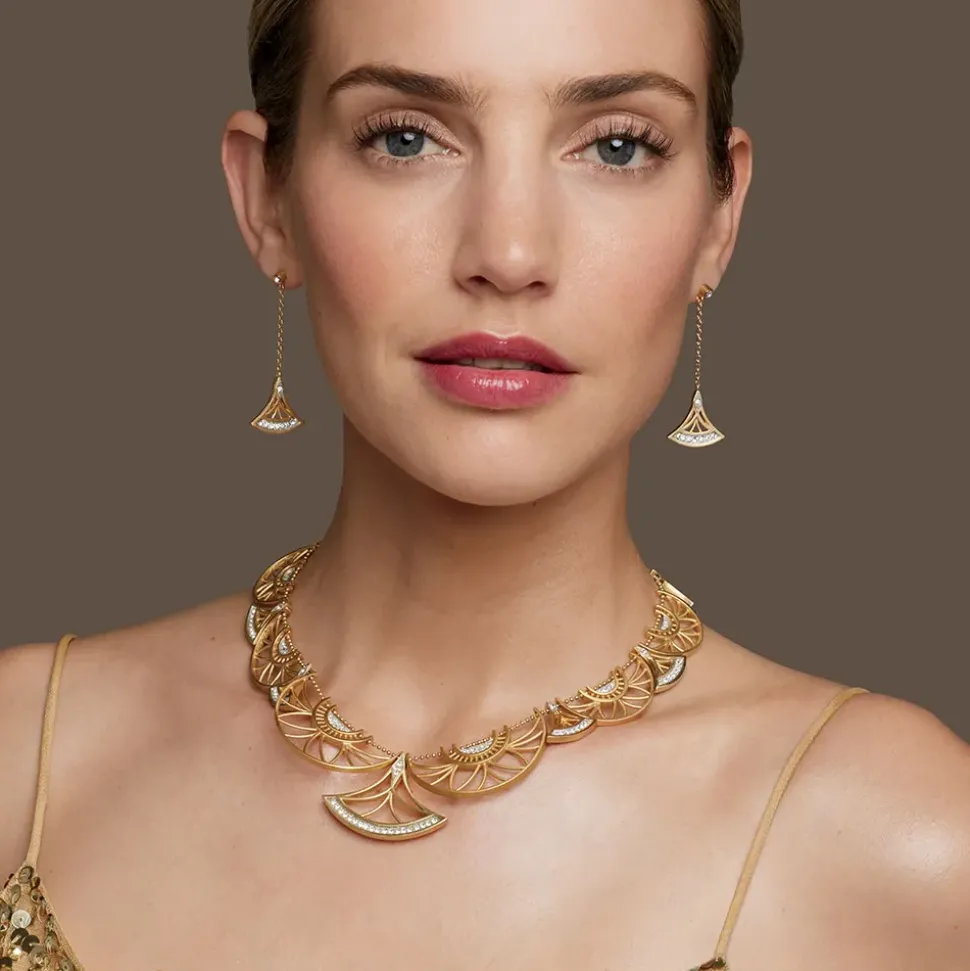 Erte Zizi Necklace And Drop Earrings Set