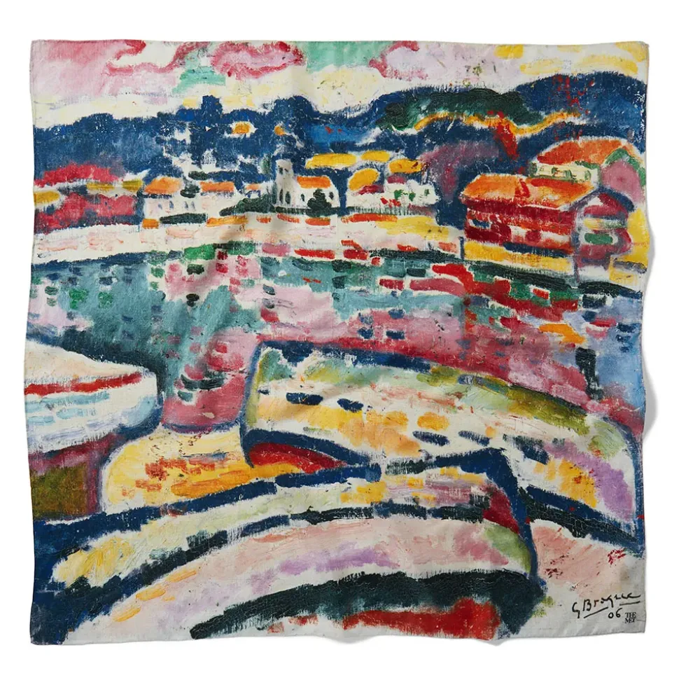 Georges Braque Boats On The Beach At L'Estaque Square Silk Scarf