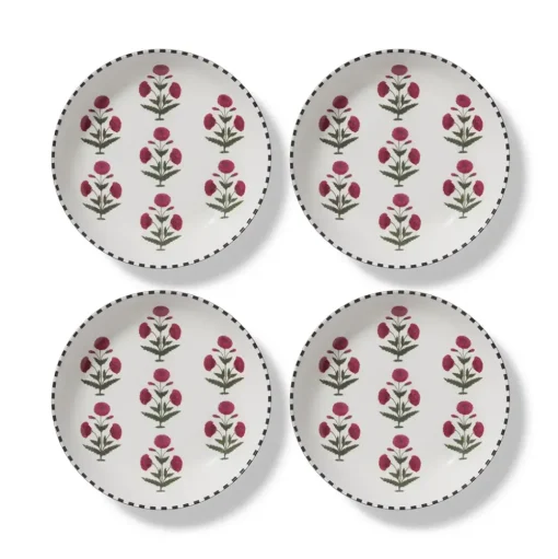 Good Earth Blooming Poppies Pasta Plate Set