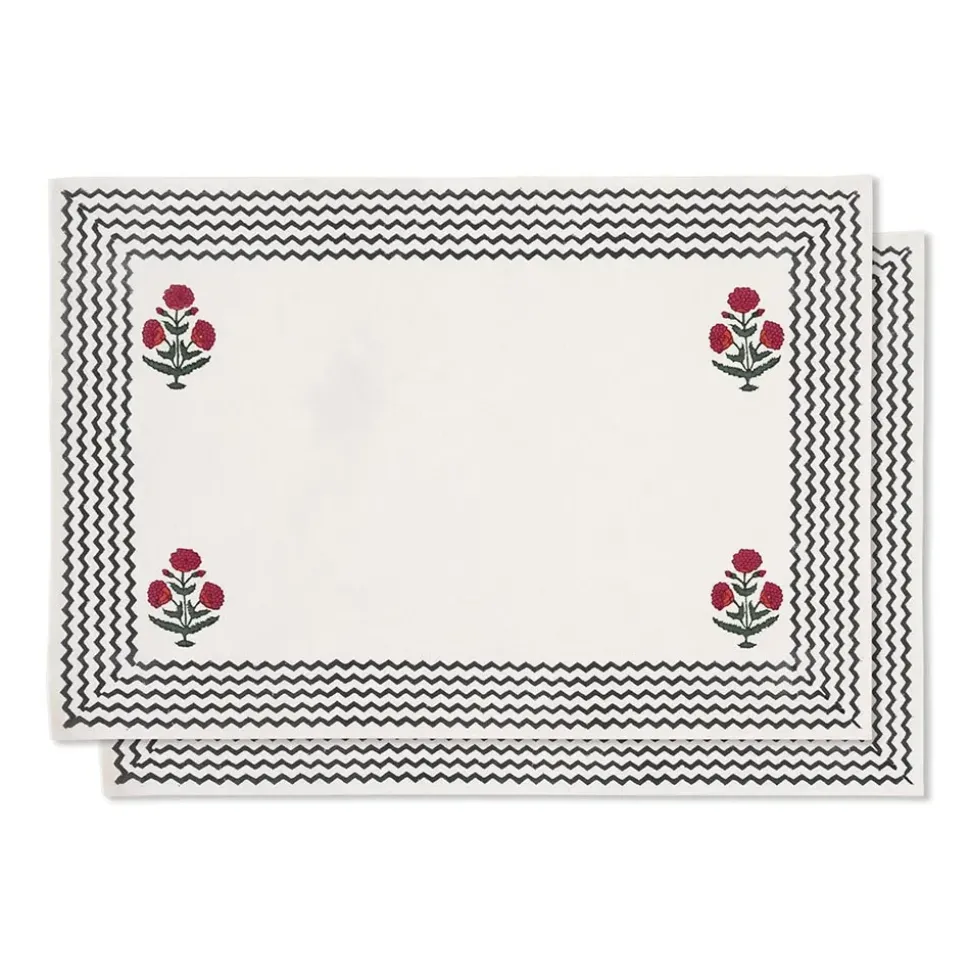 Good Earth Blooming Poppies Placemat Set