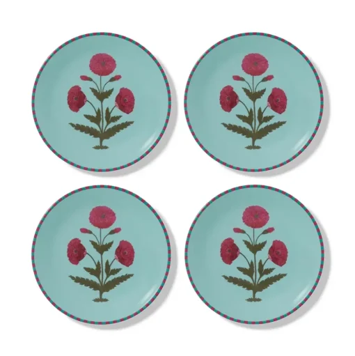 Good Earth Blooming Poppies Salad Plate Set