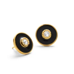 Hand-Enameled Jeweled Earrings